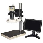 Микроскоп цифровой Kaisi 708M с монитором HD 7" / штатив / подсветка / фокус 36-240 мм / 130X / 2Mp
