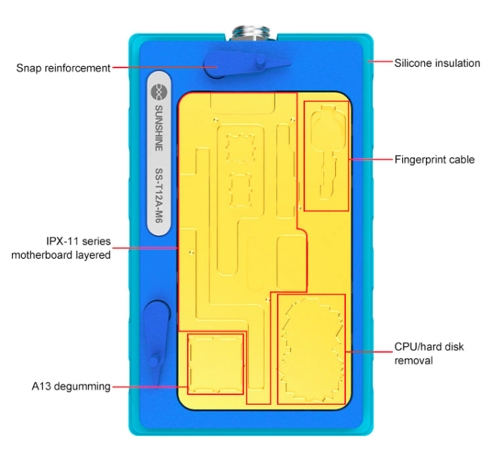 Нижний подогрев Sunshine SS-T12A-M6 для iPhone X/XS/XS Max/11/11 Pro/11 Pro Max / A13 (6 в 1)