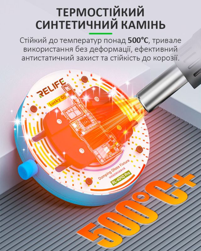 Держатель термостойкий RELIFE RL-601Q Pro для ремонта плат, микросхем, BGA, поворотный 360°