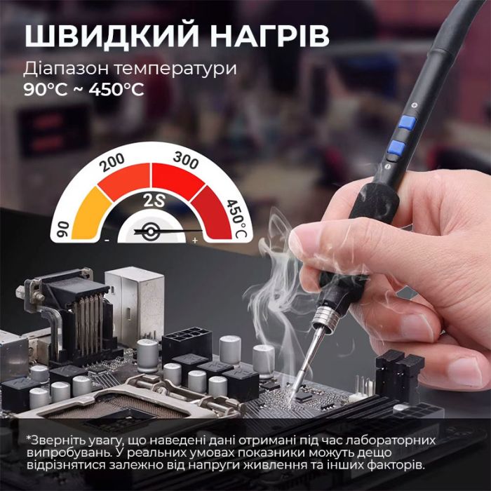 Паяльная станция WEP 982 V / прецизионный паяльник C245 / 90-450°C / 60 Вт Black