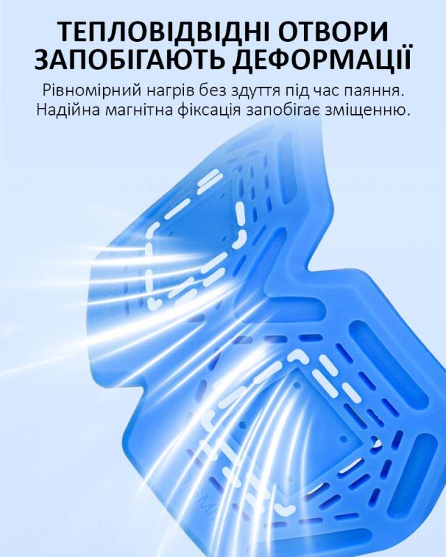 Коврик силиконовый TELIJIA TE-720 для ремонта BGA, реболлинга процессоров, микросхем, магнитный Зеленый