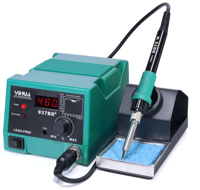 Паяльная станция YIHUA 937BD+ / 120 Вт макс. / 200–480°C / PID-контроль