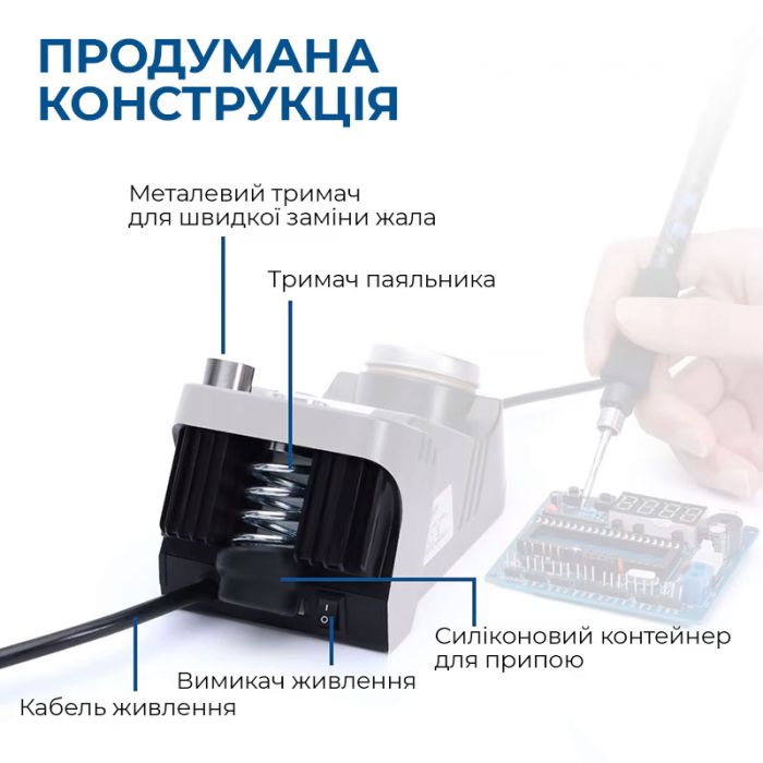 Паяльная станция WEP 982 V / прецизионный паяльник C245 / 90-450°C / 60 Вт Black