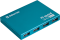 Концентратор USB 2.0 Defender Septima Slim, Cyan, 7xUSB 2.0, внешний БП (83505)