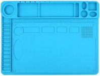 Силиконовый коврик Mechanic V61 / 2 в 1 / термостойкий для пайки и ремонта техники / 480x360 мм Blue