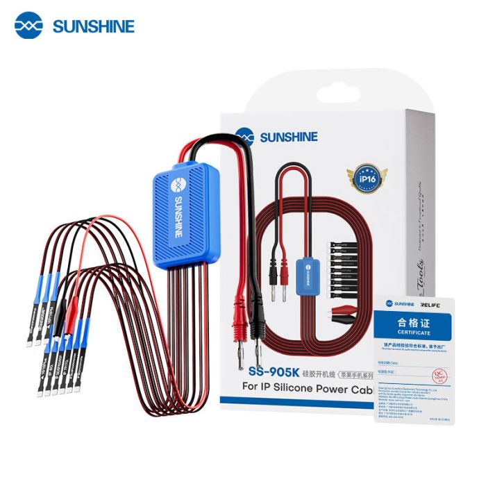 Кабели для блоков питания SUNSHINE SS-905K силиконовые / коннекторы для плат iPhone 6 - 16 Pro Max