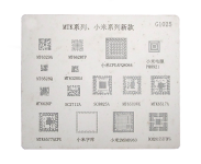 Трафарет BGA WYLIE (G1025) MT6329A / MT6628TP / CPUAPQ8064 / PM8921 / MT6628Q / MT6320GA / MT6620P / SC712A / SC8825A / MT6589WK / MT6517A / MTK6577ACPU / MSM8960 / BCM28155IFDPG (15 in 1)