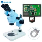 Тринокулярный микроскоп Sunshine SZM45T-B1-1600S / камера 16 Mpx /  HD дисплей 10'' 1080P / подсветка