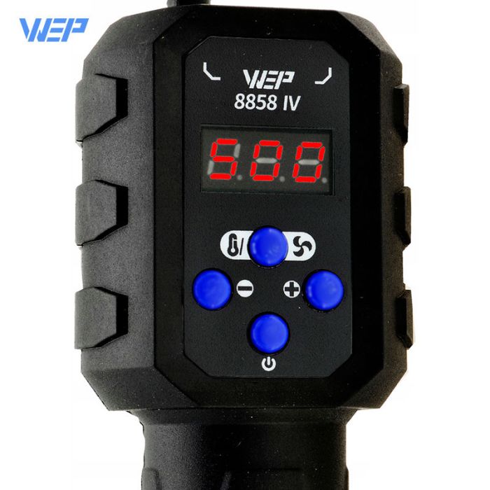 Термофен WEP 8858-IV / РК-дисплей / цифрове регулювання / компактний / 120 л/хв / 100 - 500°C / 700 Вт