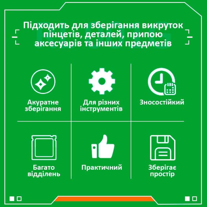 Органайзер для инструментов Relife RL-001G многофункциональный / пластиковый / 255*180*160 мм