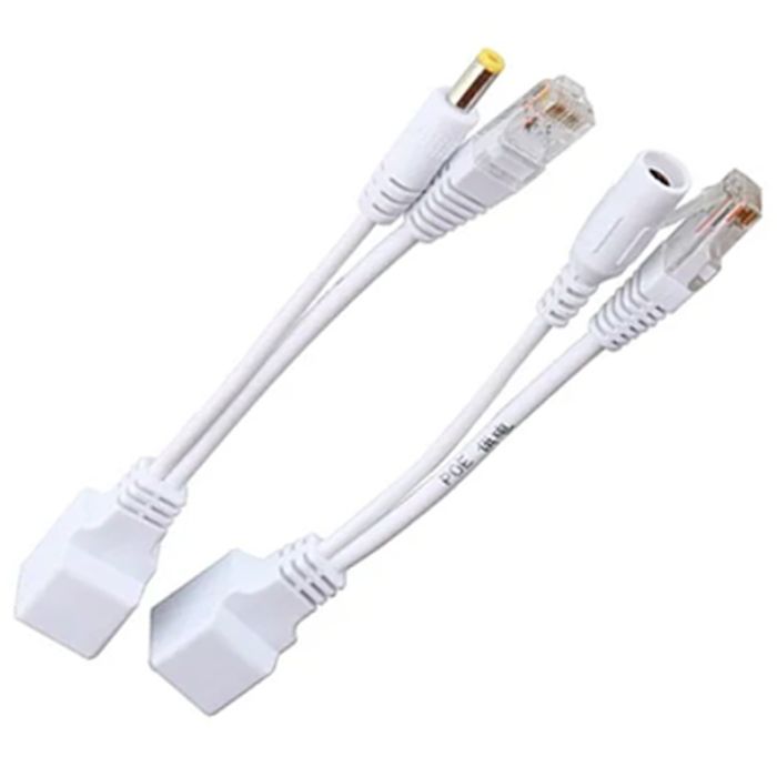 POE інжектор пасивний (пара) 802.3at (30Вт) з портами Ethernet 10/100Mbps, white, OEM
