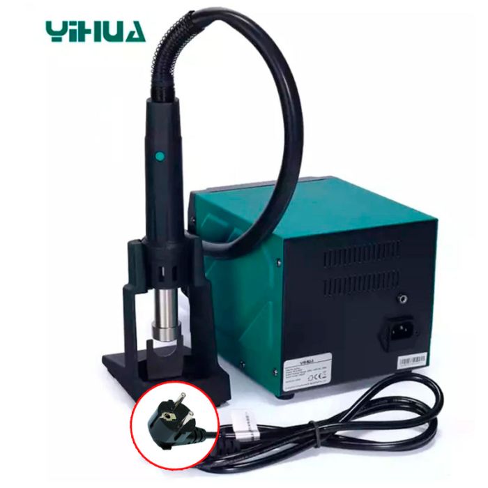 Термовоздушная паяльная станция YIHUA 993DM-IV фен / 1000 Вт / 100-500°С / 120 л/мин / сменные насадки