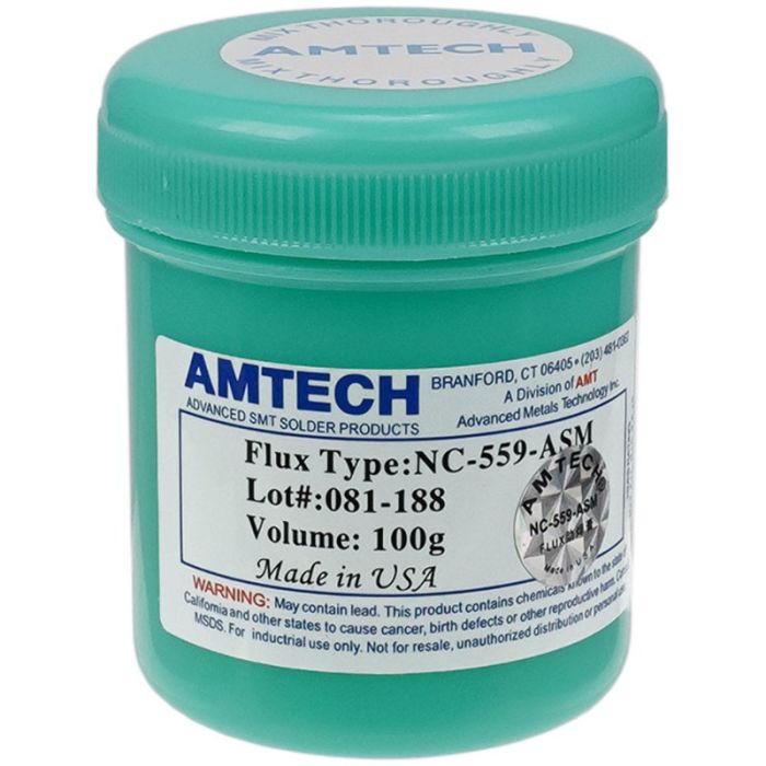 Флюс-паста AMTECH NC-559-ASM / без содержания галогенов / зеленая банка 100г