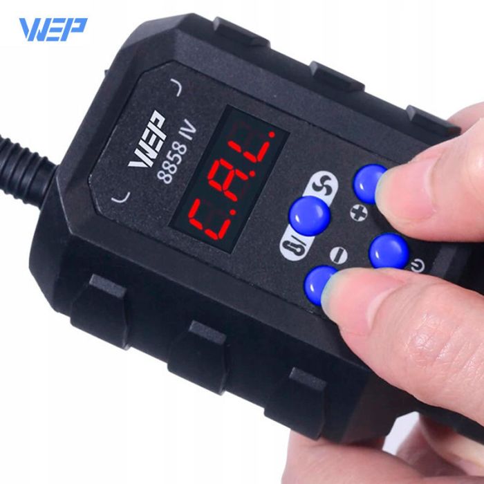 Термофен WEP 8858-IV / ЖК-дисплей / цифровая регулировка / компактный / 120 л/мин / 100 - 500°C / 700 Вт