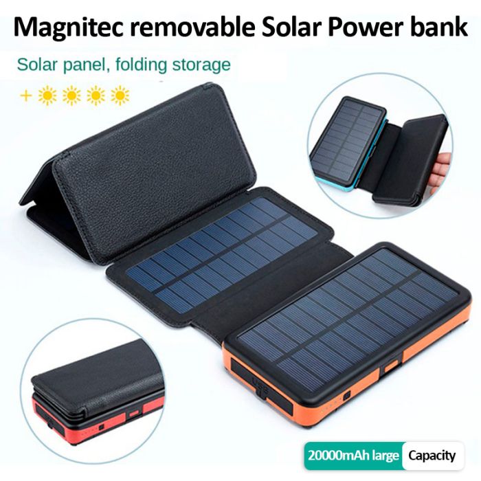 УМБ с солнечной панелью XIYT HY-1803 / Power bank / 20000 mah / 2xUSB / Micro / Type-C Orange