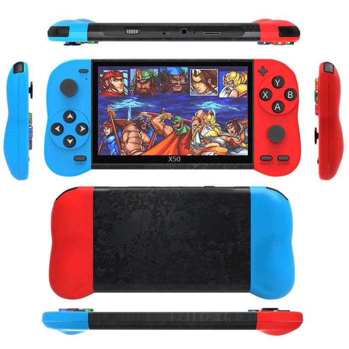 Портативная игровая приставка X50 / 5.1'' / 8Gb / 6800+ ретро игры / подключение к TV / 1500mAh