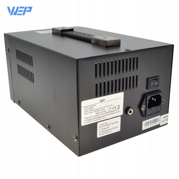 Паяльная станция 2 в 1 WEP 948D-III / паяльник + вакуумный оловоотсос / 200-480°C / 110 Вт