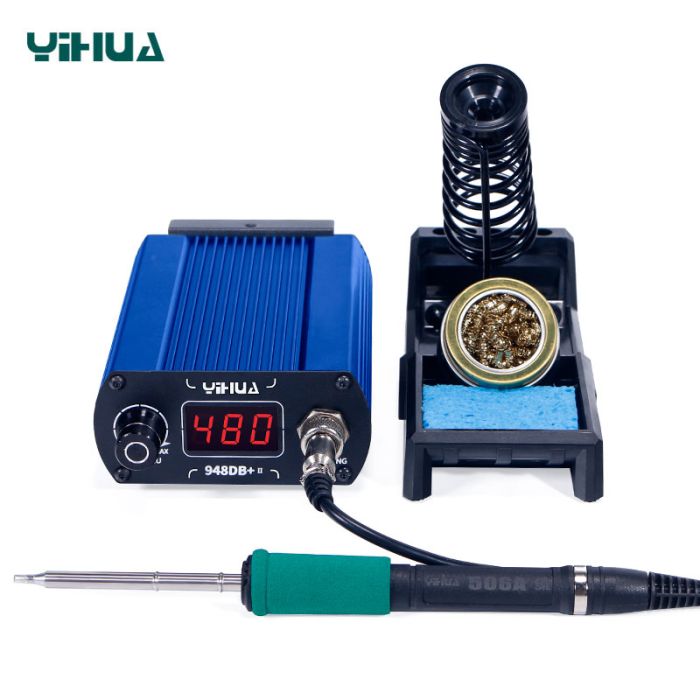 Паяльная станция YIHUA 948DB+ II / Жало T12 / 200-480°C / 3 канала памяти / 75 Вт