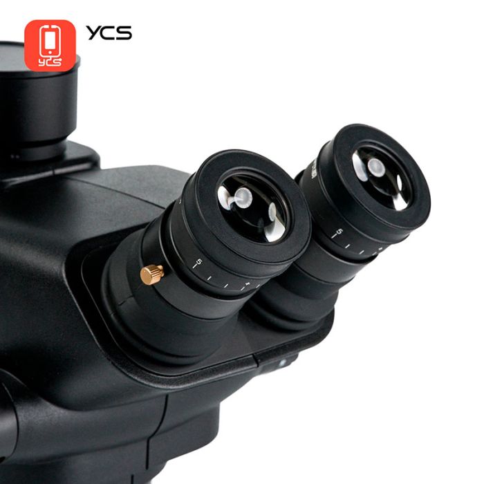Микроскоп тринокулярный YCS 71 Ultra / 6.7X-45X / адаптер CTV 0.5X / LED подсветка / без штатива / Черный