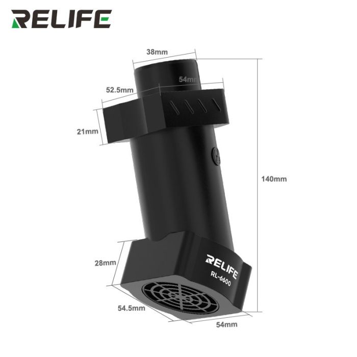 Дымопоглотитель RELIFE RL-6600 под микроскоп / вытяжка дыма для пайки компактная Black