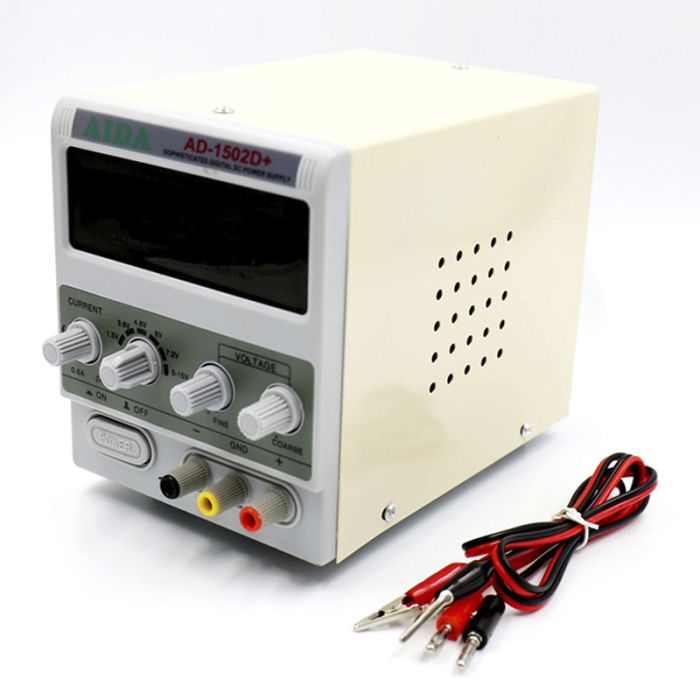 Блок питания AIDA AD-1502D+, 15V, 2A, цифровая индикация, RF индикатор, автовосстановление после КЗ