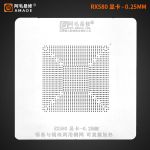 Трафарет BGA Amaoe видеокарта RX580 (0.25mm) Polaris 20 XTX (215-0910038) 40 x 40 x 1.7