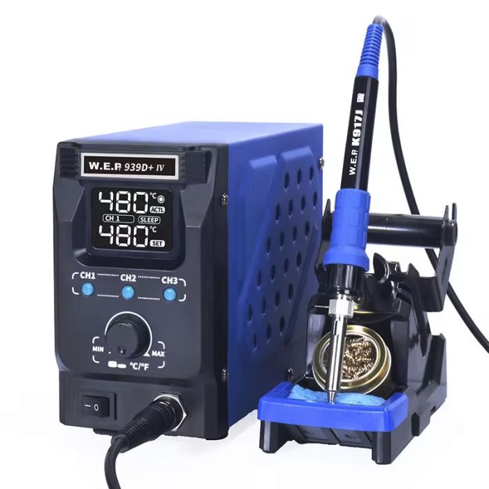 Паяльная станция WEP 939D+ IV паяльник / 200 - 450 °С / 3 канала памяти / 90 Вт