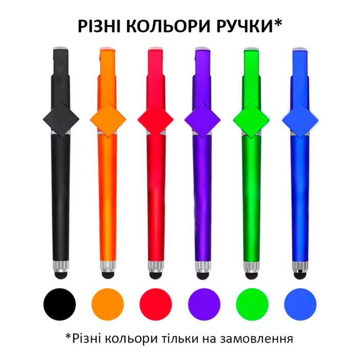 Ручка сувенірна VNGSM кулькова зі стилусом та підставкою Green