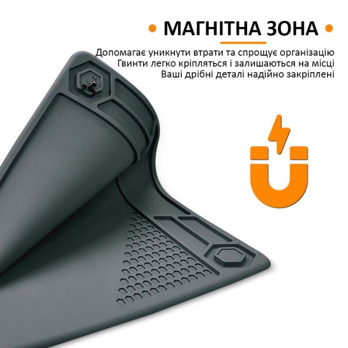 Теплоизоляционный силиконовый коврик TELIJIA TE-616 для пайки и ремонта техники / 400x290 мм