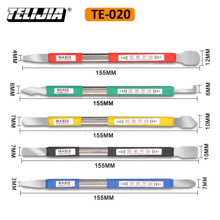 Набор лопаток TELIJIA TE-020 для разборки корпусов, BGA пасты, ремонта, металл, 5 шт.