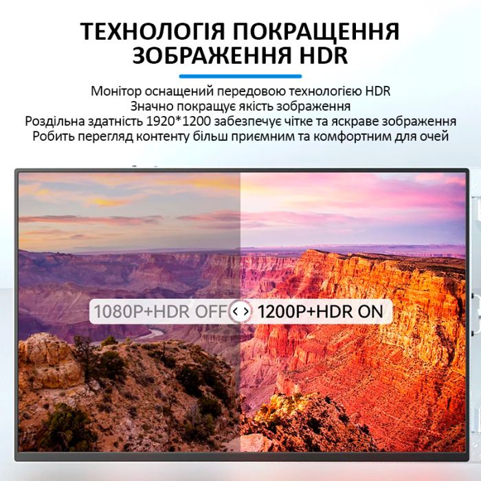 Монитор портативный W16FPC 16 дюймов с двойным дисплеем для ноутбуков / IPS / 1920x1200 / Type-C / HDMI