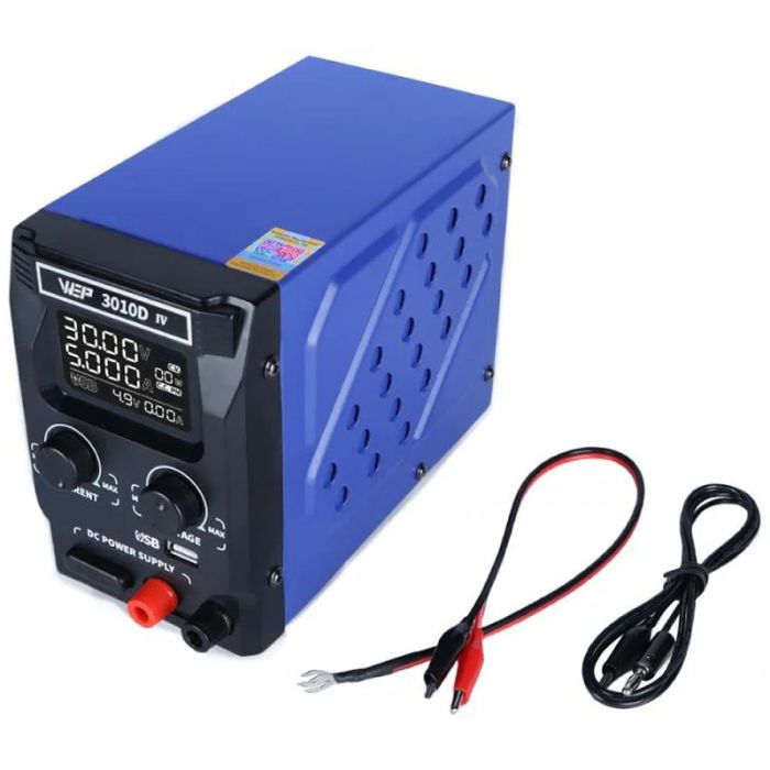 Блок питания WEP 3010D-IV / 30V 10A / импульсный / с цифровой индикацией (V/A/W) / Quick Charge 3.0