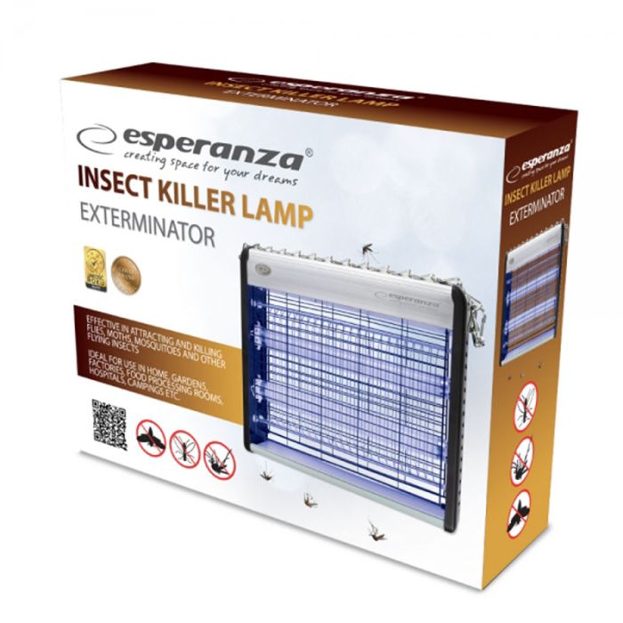 УФ Лампа ловушка для насекомых Esperanza EHQ003 EXTERMINATOR 12 Вт
