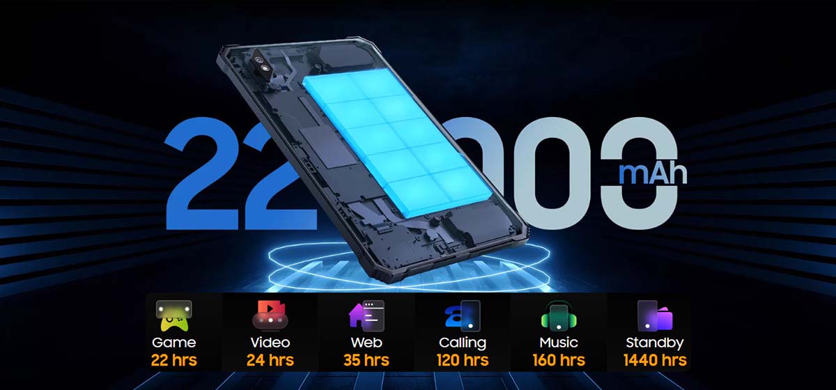 планшет blackview active 8 с гигантской твердотельной батареей на 22,000 мАч