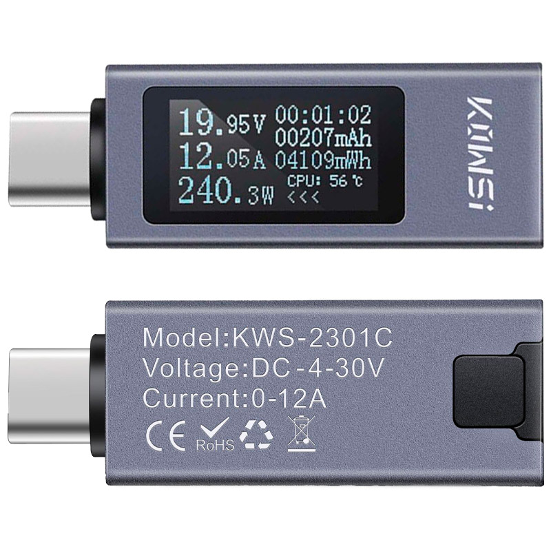 USB тестер KOWSI KWS-2103C Type-C ударопрочный общий вид
